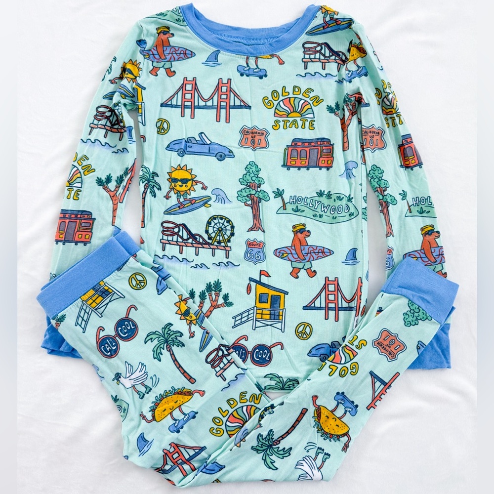 Little Sleepies Golden State Long Sleeve Two-Piece Pajama Set 2T